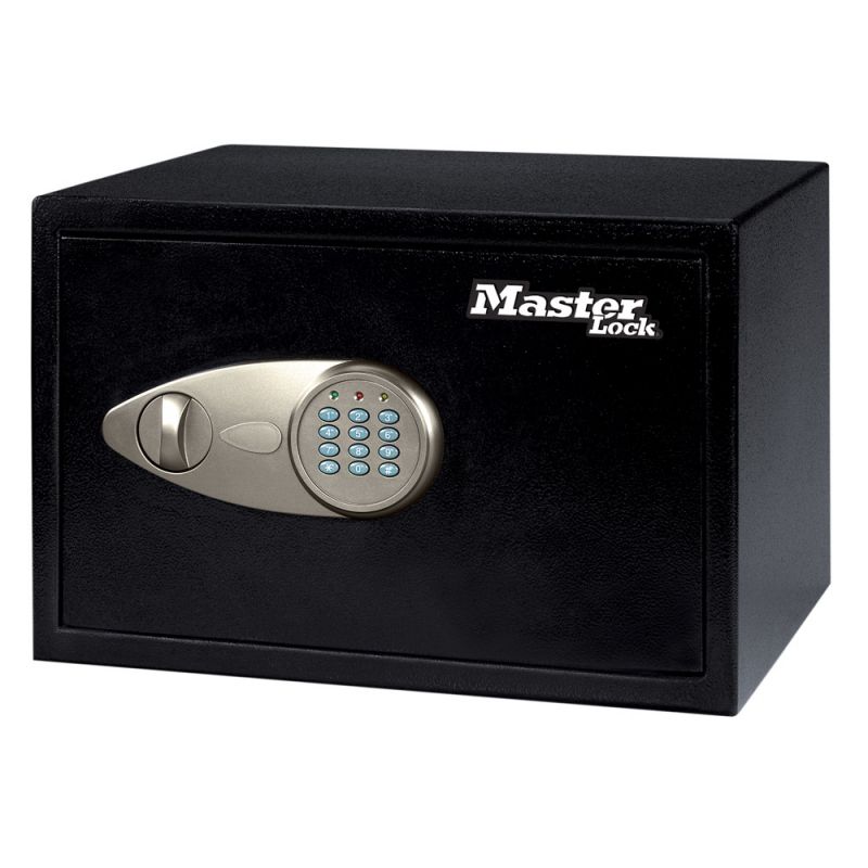 Master Lock X055ML Digital Safe, 0.5 cu-ft Capacity, 8.7 in H x 13.8 in W x 10.6 in D Exterior, Steel, Black/Gray 0.5 Cu-ft, Black/Gray