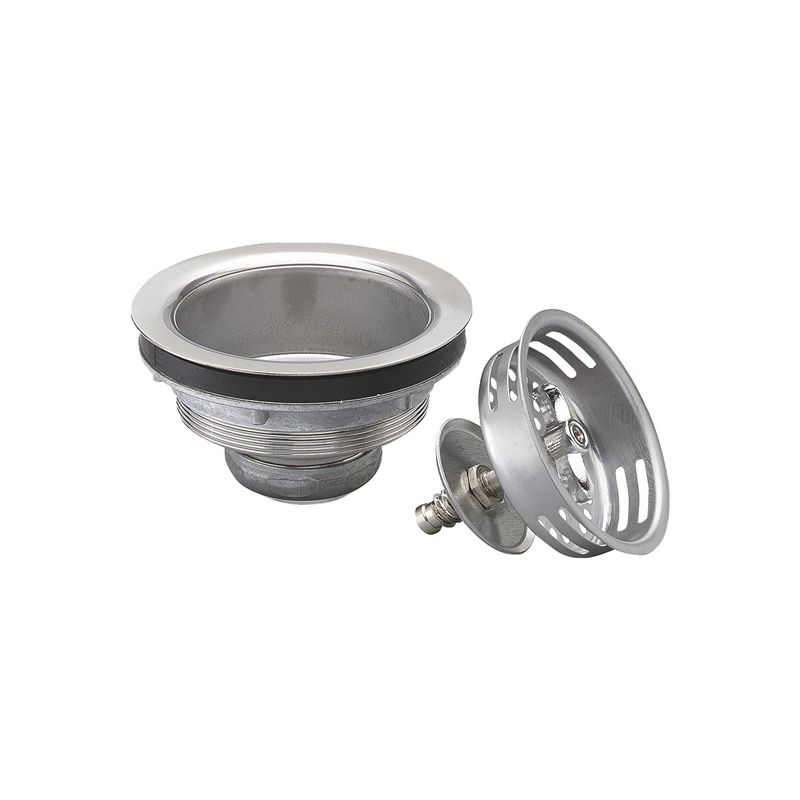 Plumb Pak PP5410 Basket Strainer, Stainless Steel, For: 3-1/2 in Dia Opening Kitchen Sink