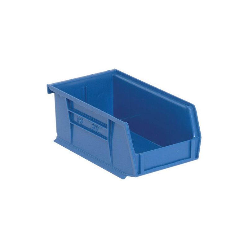 Quantum Storage Systems QUS220 Series RQUS220BL-UPC Small Ultra Stack and Hang Storage Bin, 10 lb, 7-3/8 in L, 3 in H 10 Lb, Blue