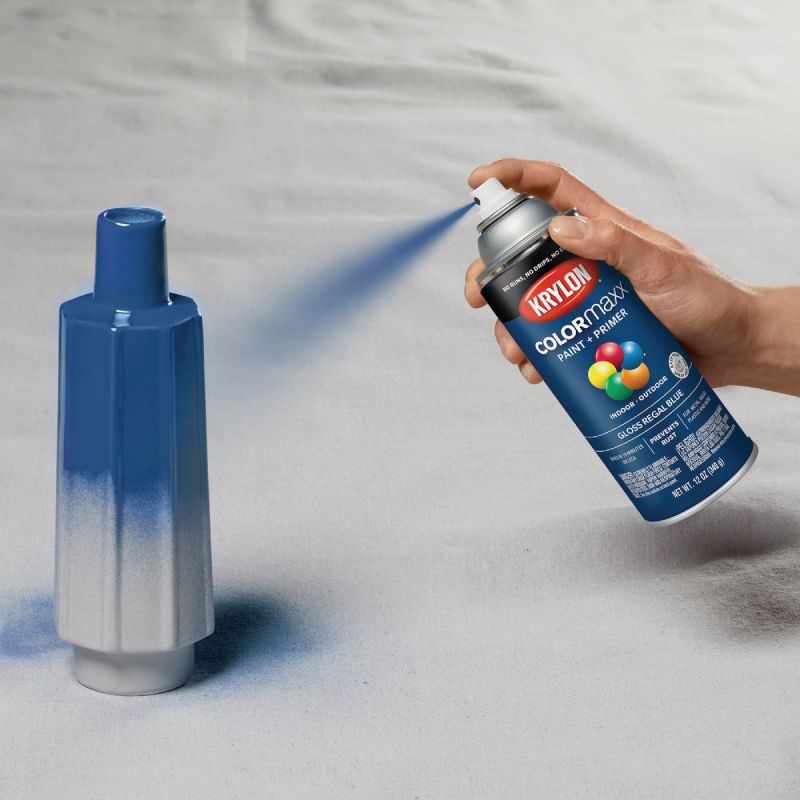 Krylon ColorMaxx Spray Paint + Primer Regal Blue, 12 Oz.