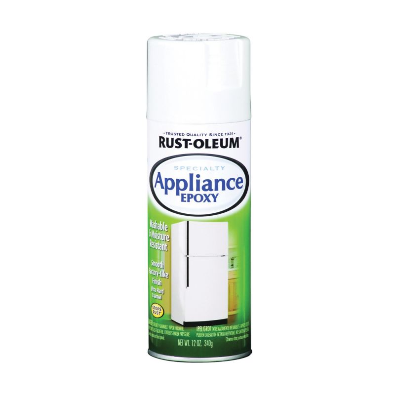 Rust-Oleum 7881830 Appliance Epoxy Spray, Gloss, White, 12 oz, Can White