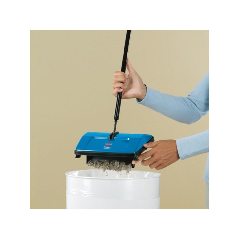 Bissell 2402C Manual Floor/Carpet Sweeper, 9 in W Cleaning Path, Blue Blue