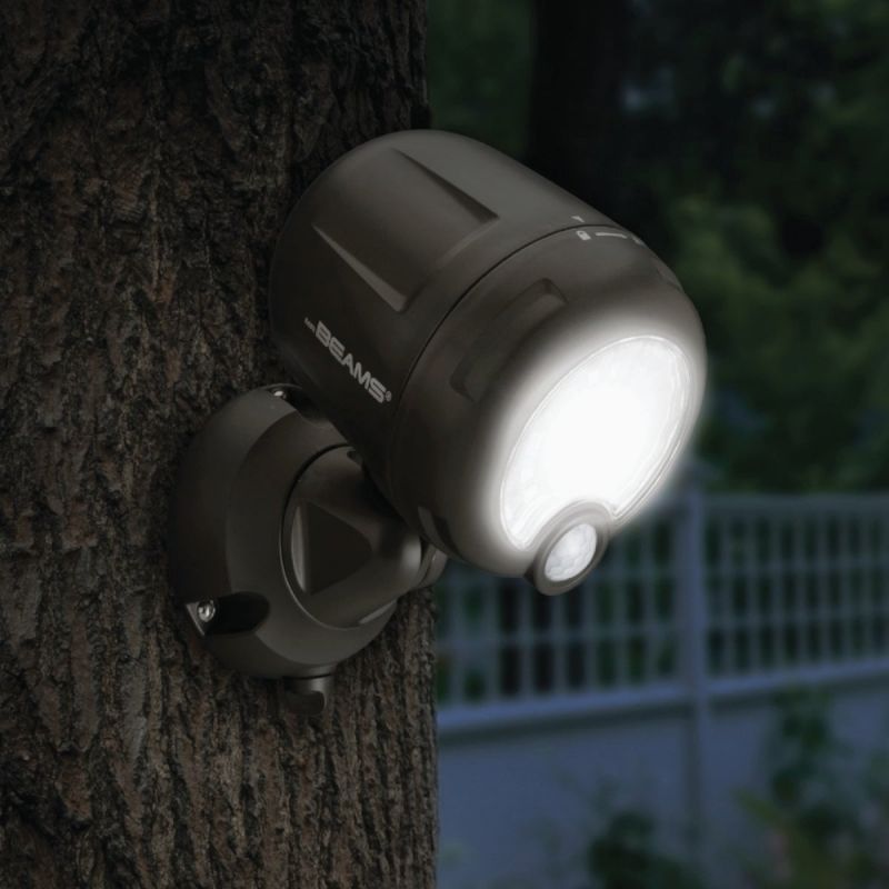 Mr. Beams XT Spotlight Outdoor Battery Operated LED Light Fixture Brown