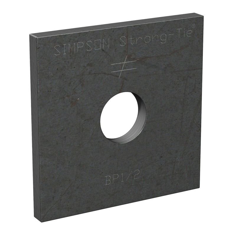 Simpson Strong-Tie BP 1/2 HDG Bearing Plate, 3/16 in Gauge, Steel, Hot-Dipped Galvanized