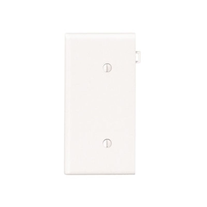 Leviton 905-PSE14-00W Wallplate, 1 -Gang, Thermoplastic Nylon, White, Strap Mounting White