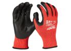 Milwaukee 48228934-2XL Coated Gloves, 2XL, 8.01 to 8.21 in L, Elasticated Knit Cuff, Nitrile Coating, 1/PK 2XL, Black/Red