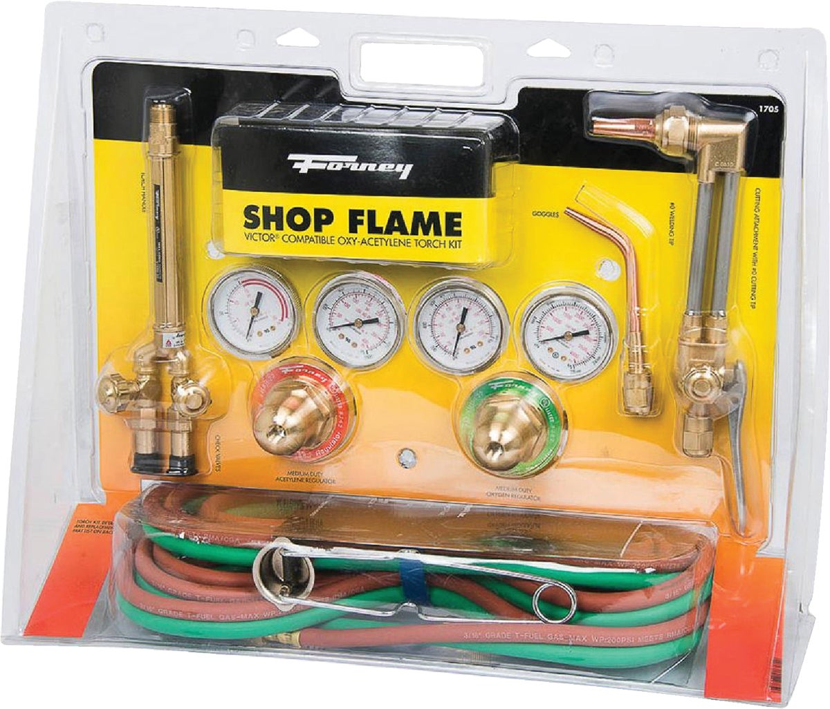Forney 1705 Torch Kit Victor Type Oxygen Acetylene Medium Duty Shop Flame 