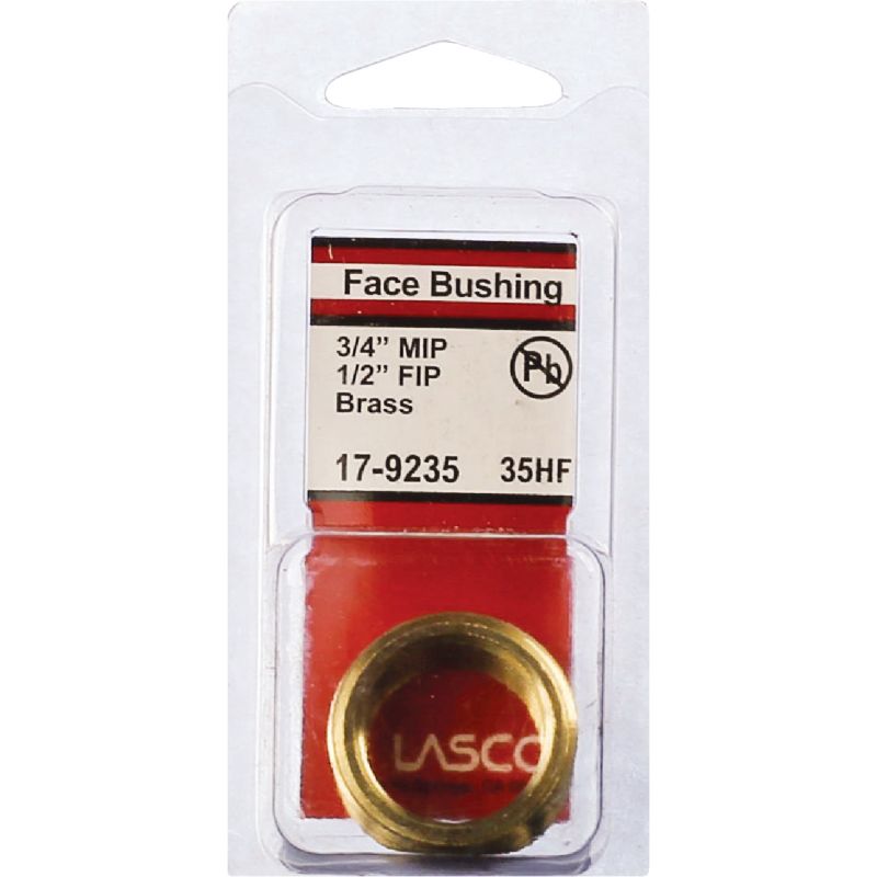 Lasco Brass Face Bushing 3/4 In. MPT X 1/2 In. FPT