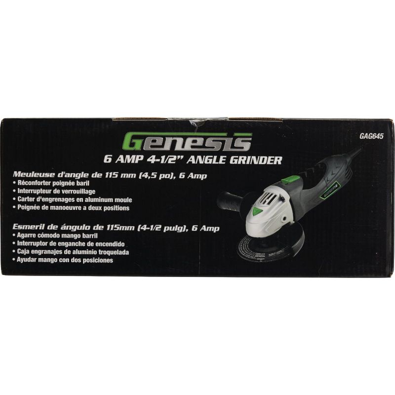 Genesis 4-1/2 In. 6A Angle Grinder 6