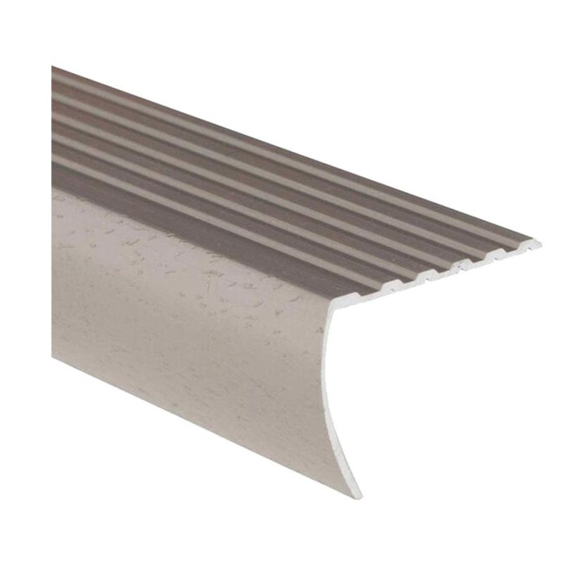 Shur-Trim FA2184HTI03 Stair Nose Moulding, 3 ft L, 1-1/8 in W, Aluminum, Hammered Titanium