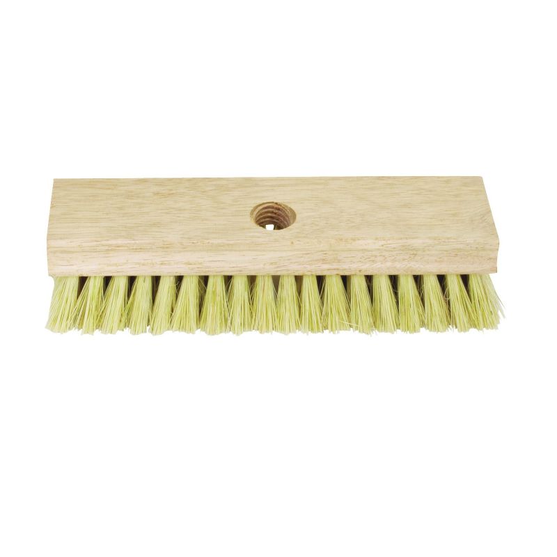DQB 11643 Acid Scrub Brush, 8 in Brush, 1-1/16 in L Trim, Hardwood Handle, 8 in OAL White