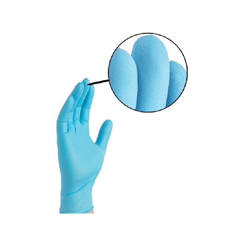 Ammex X346100 Non-Sterile Disposable Gloves, L, Nitrile, Powder-Free, Blue L, Blue