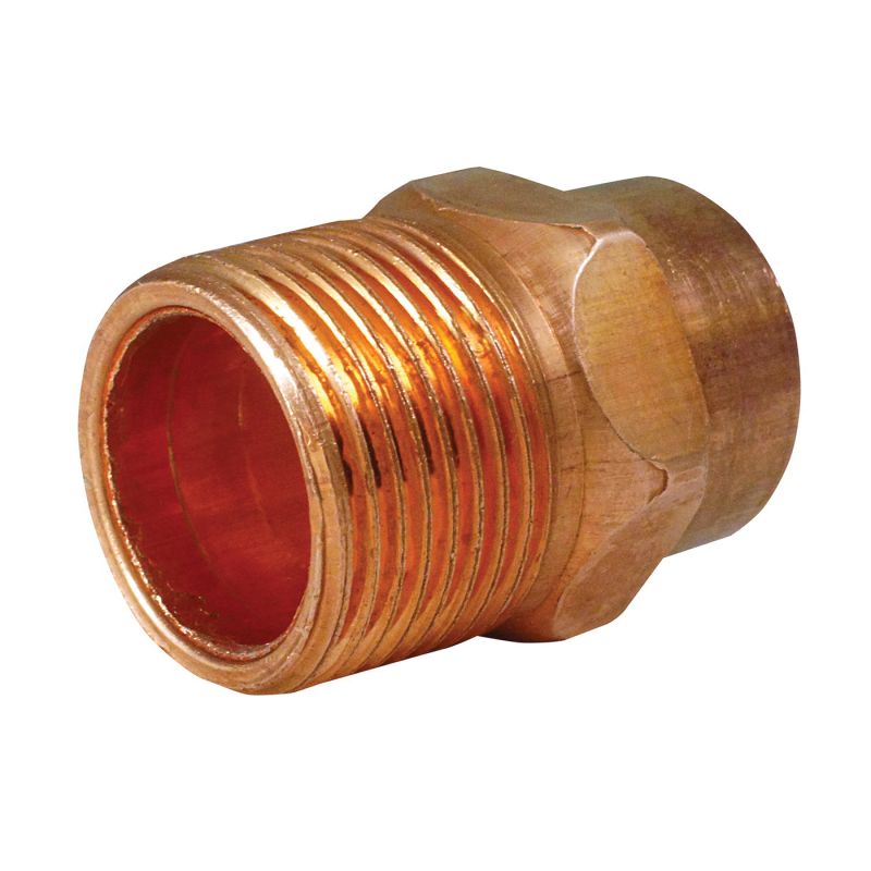 Elkhart Products 104 Series 30330 Pipe Adapter, 3/4 in, Sweat x MNPT, Copper