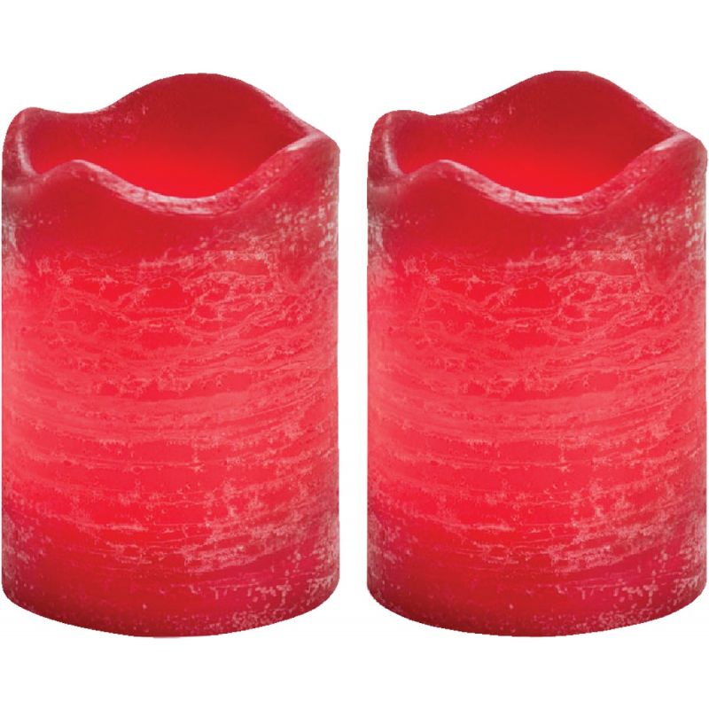 Inglow 2.5 In. Dia. Rustic Wax Votive LED Flameless Candle Currant