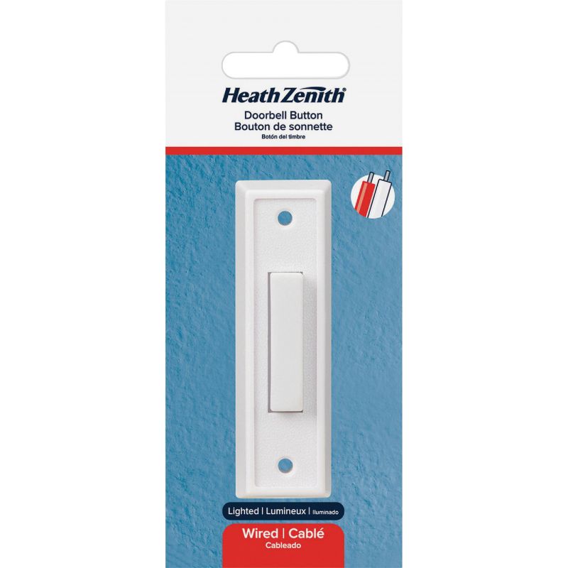 Heath Zenith Lighted Doorbell Push-Button White