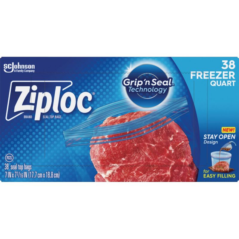 Ziploc Double Seal Lock Freezer Bag Qt.