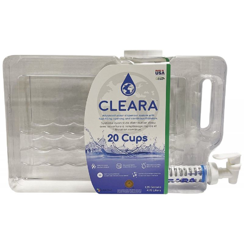 Arrow Cleara Filtered Water Bottle 20 Cup, Clear