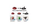 Fluidmaster 2602G-008-P10 Universal Tank-to-Bowl Gasket System, 2 in Dia, Rubber/Stainless Steel, Black/Red Black/Red