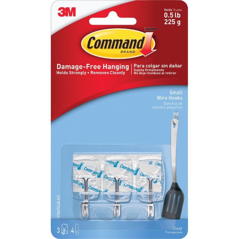 Command Wire Adhesive Hook Clear