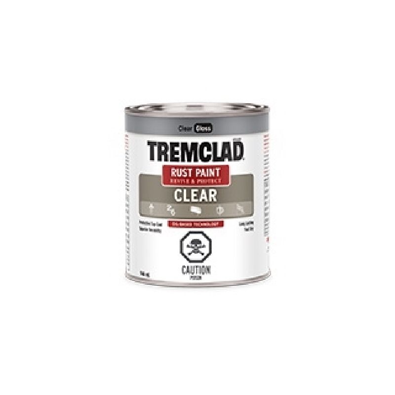 Buy RUST-OLEUM TREMCLAD 254917 Rust Paint, Gloss, Clear, 946 mL, Can Clear