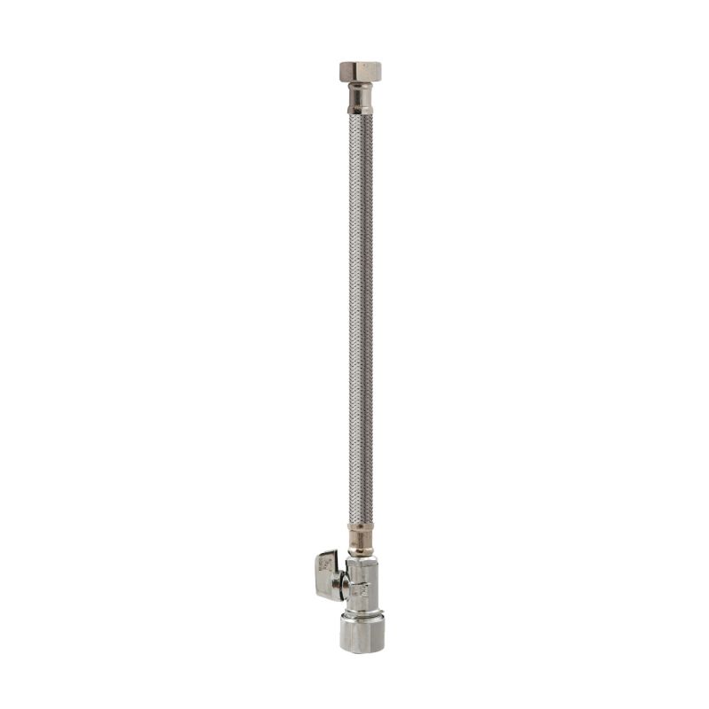Keeney 2068PCPOLFL20K Quick Lock Valve, 5/8 in Connection, Compression, 125 psi Pressure, Stainless Steel Body