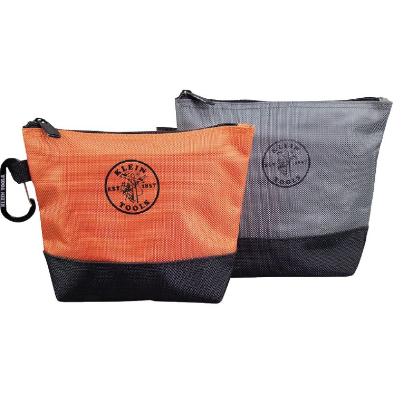 Klein Zipper Tool Bag Orange/Black, Gray/Black