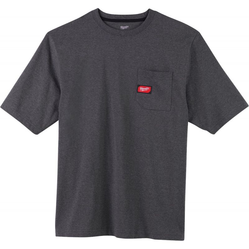 Milwaukee Heavy-Duty Pocket T-Shirt M, Gray