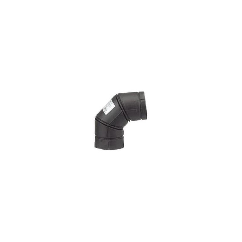 Selkirk PELLET PIPE 243231B/24230B Stove Pipe Elbow, 90 deg Angle, 3 in, Stainless Steel, Black Black