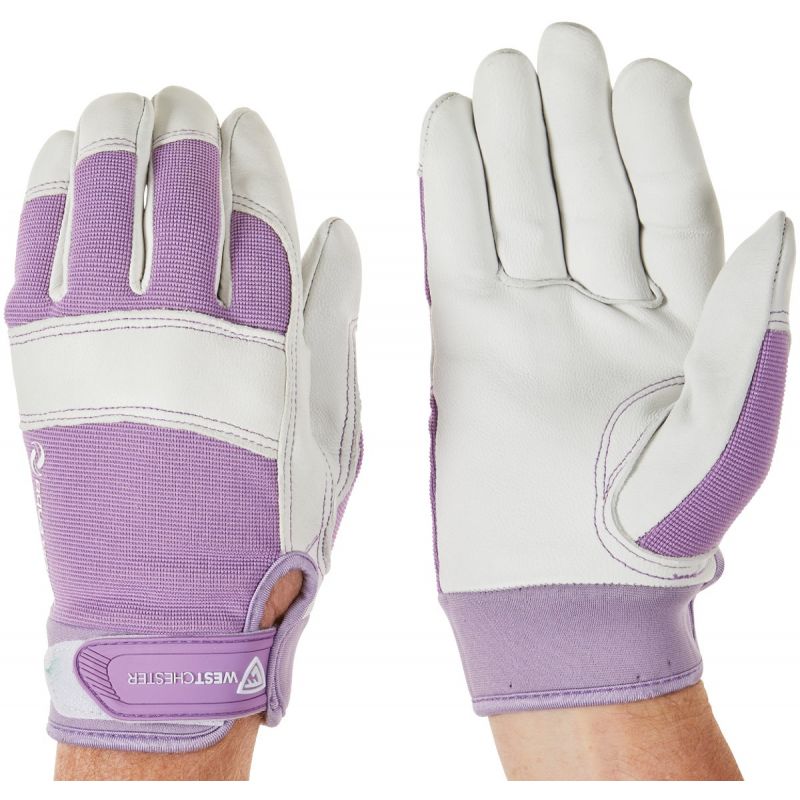 Boss Job Master Aqua Armor Women&#039;s Work Glove S/M, Purple &amp; White
