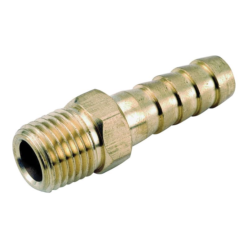 Anderson Metals 129 Series 757001-0204 Hose Adapter, 1/8 in, Barb, 1/4 in, MPT, Brass (Pack of 5)