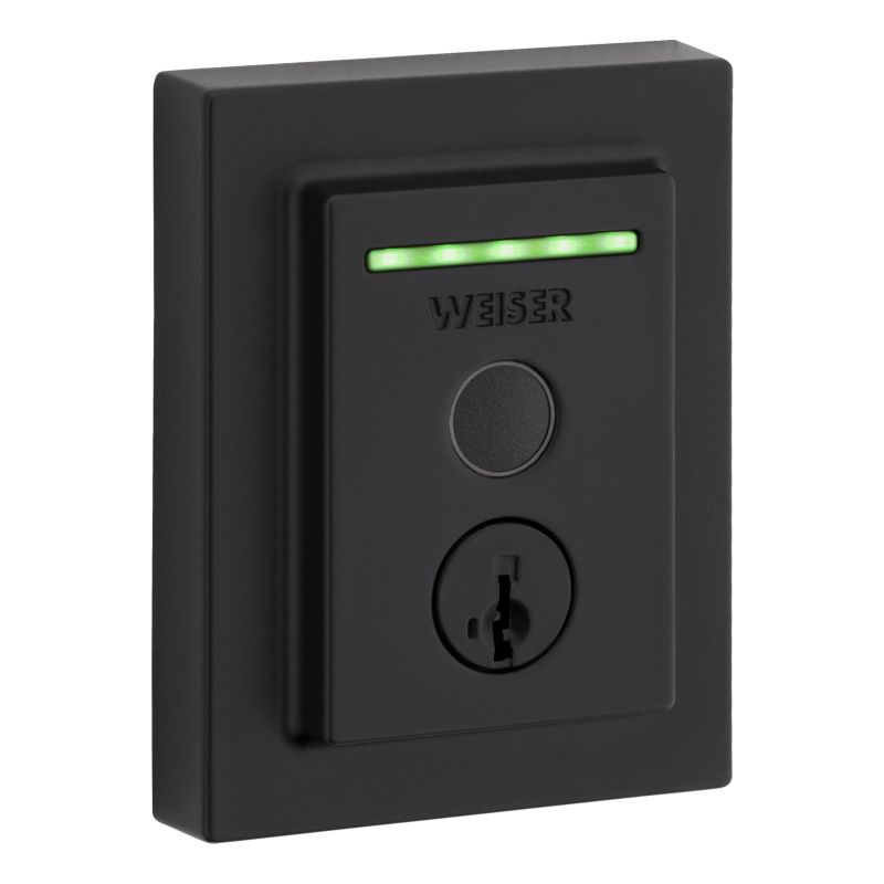 Weiser Halo Touch Contemporary Series 9GED30000-004 Electronic Deadbolt, Contemporary Design, Matte Black, Residential