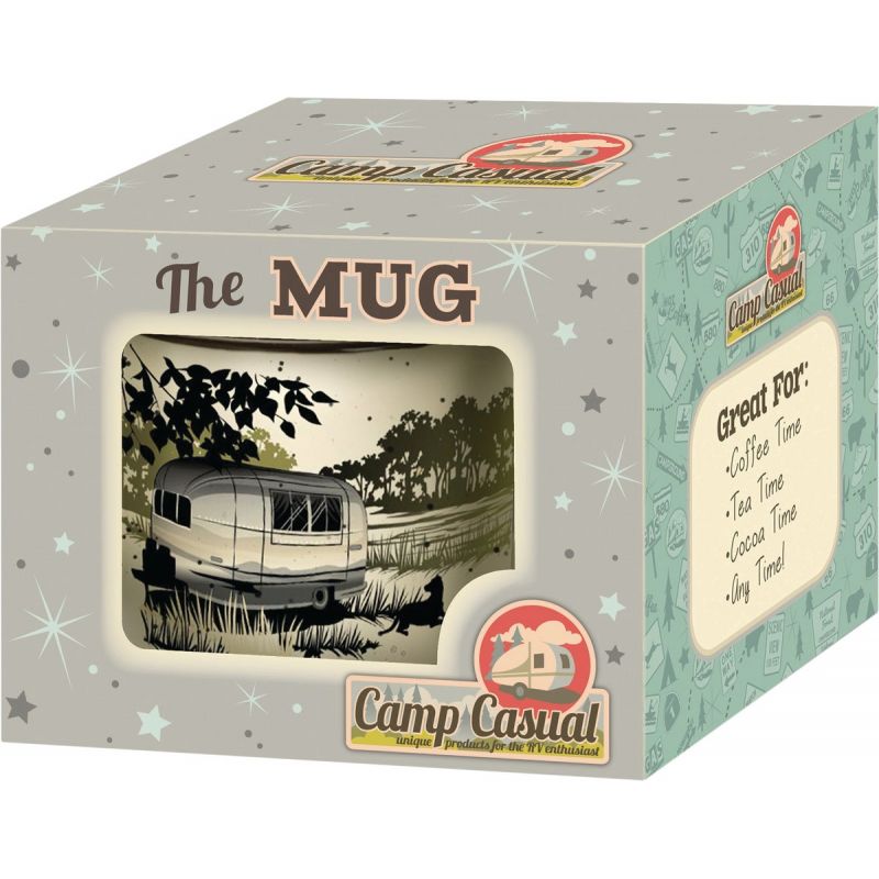Camp Casual Coffee Mug 15 Oz., Cream With Design