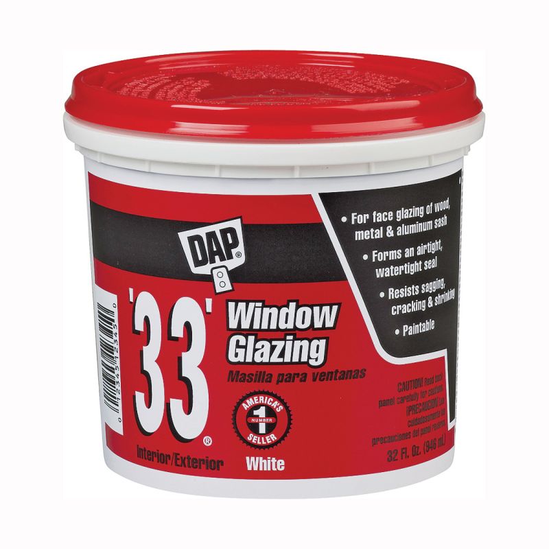 DAP 12122 Window Gazing, Paste, Slight, White, 1 qt Tub White