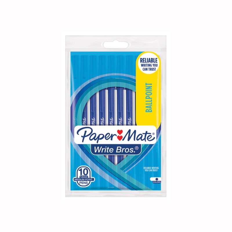 Paper Mate 93134 Stick Pen, Classic, Medium Point Tip, Blue Ink