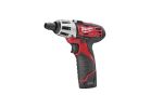 Milwaukee M12 2401-22 Screwdriver Kit, Battery Included, 12 V, 1.5 Ah, 1/4 in Chuck, Hex, Quick-Change Chuck