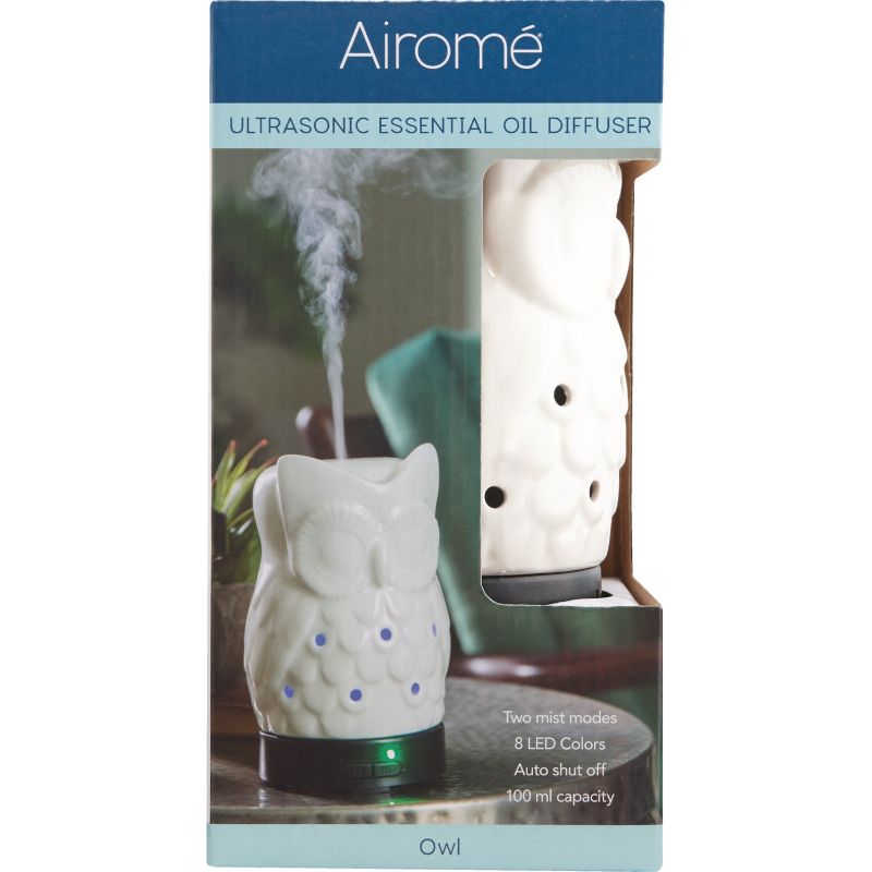 Candle Warmers Airome Ultra Sonic Essential Oil Diffuser 100 Ml, White