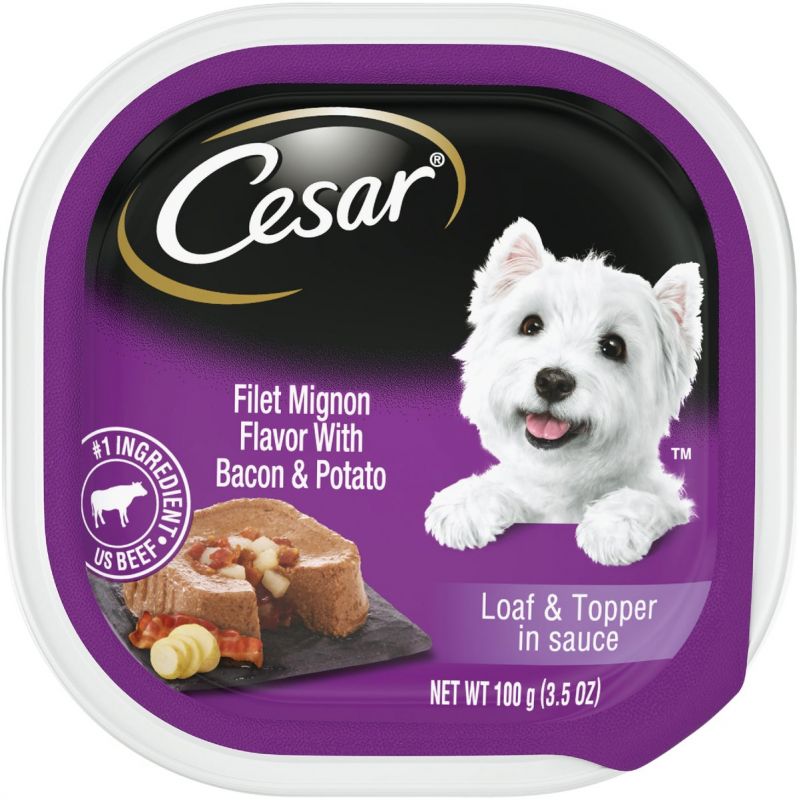 Cesar Loaf &amp; Topper Wet Dog Food 3.5 Oz.