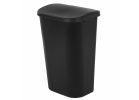 Sterilite 10759006 Wastebasket, 11.3 gal, Plastic, Black, Lift-Top Lid 11.3 Gal, Black (Pack of 6)