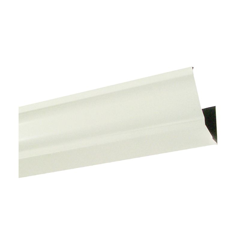 Amerimax 2600600120 Rain Gutter, 10 ft L, 5 in W, 0.185 Thick Material, Aluminum, White White