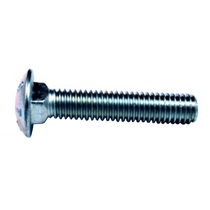 Reliable CBHDG383B Carriage Bolt, 3/8-16 Thread, Coarse Thread, 3 in OAL, Galvanized Steel, A Grade