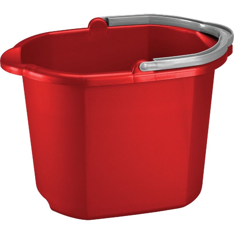 Sterilite Dual Spout Bucket 16 Qt., Red