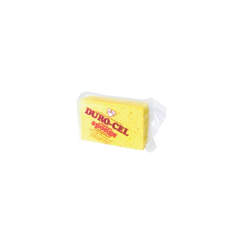 Duro-Cel 03070 Sponge, 6 in L, 4 in W, 1-1/2 in Thick, Cellulose, Yellow Yellow