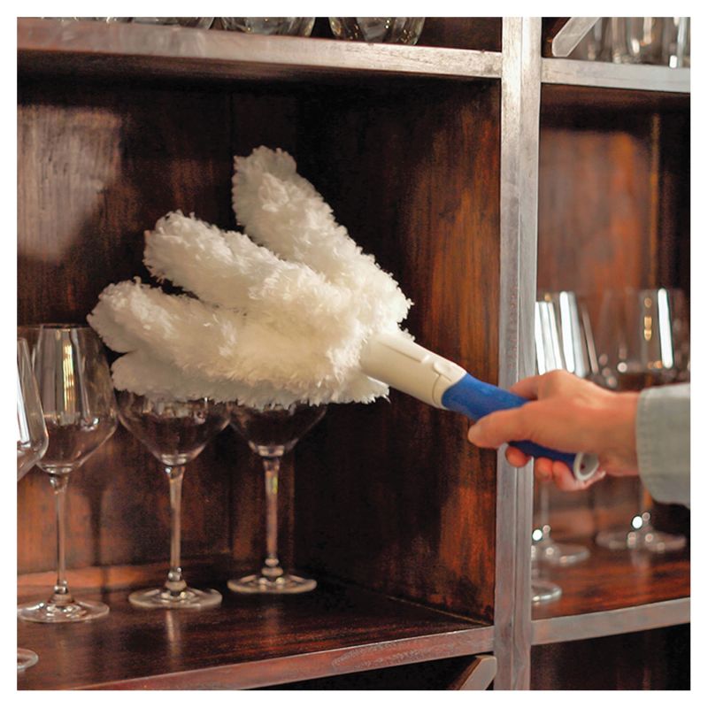 Unger 989400 Feather Duster, 2 in Head, Microfiber Head, 6 in L Handle, White White