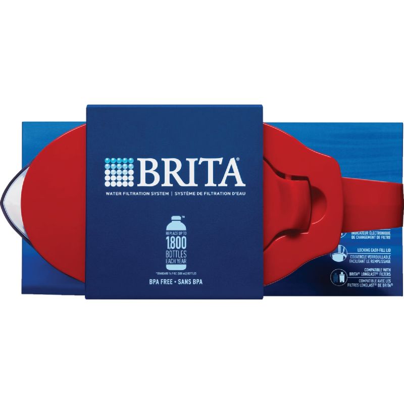 Brita Soho Water Filter Pitcher 6 C., Red