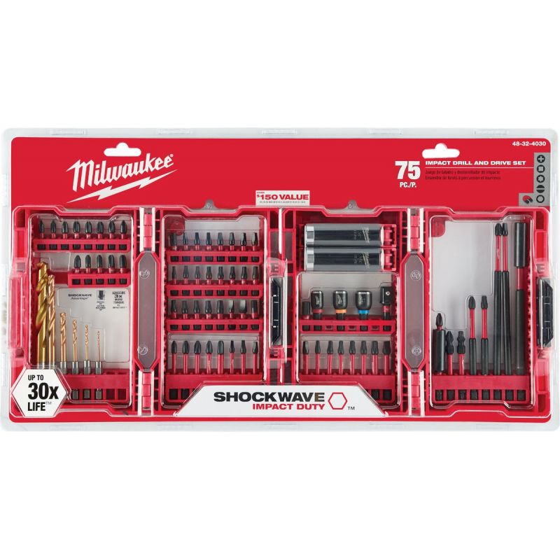 Milwaukee Shockwave 75-Piece Impact Duty Drill and Drive Set