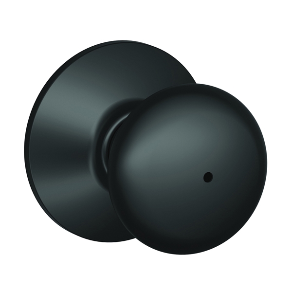 Buy Schlage Plymouth Series F40 PLY 622 Privacy Lockset, Round Design, Knob  Handle, Matte Black, Metal, Yes