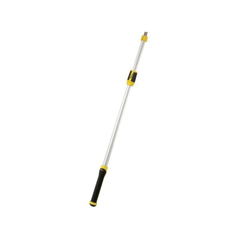 Richard 95083 Extension Pole, 4 to 8 ft L, Aluminum, Ergonomic, Soft-Grip Handle, Black/Yellow Black/Yellow