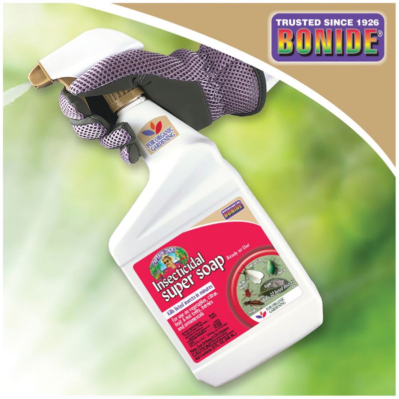 Bonide 6556 Insecticidal Super Soap, Liquid, Spray Application, 1 qt Amber