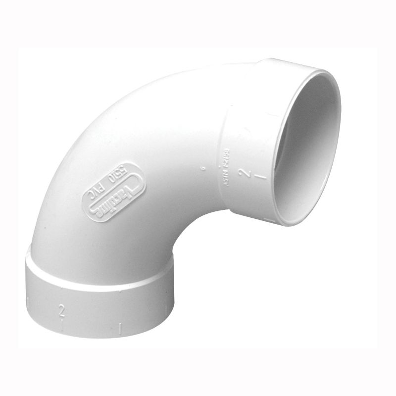 IPEX 201000 Pipe Elbow, 2 in, Socket, 90 deg Angle, PVC, White White