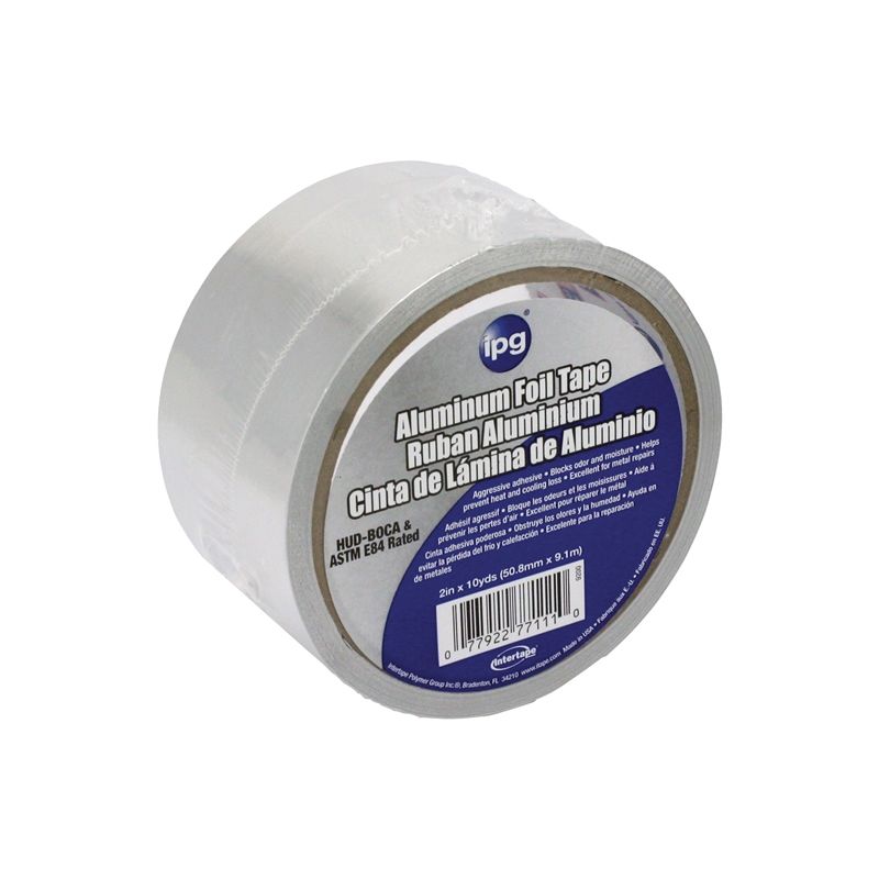 IPG 9200 Foil Tape, 10 yd L, 2 in W, Aluminum Backing